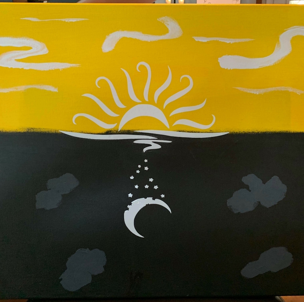8x10  acrylic and vinyl canvas picture